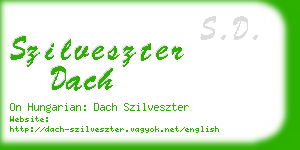 szilveszter dach business card